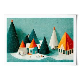 Paper Village Art Print Paper Village Art Print wall art product Treechild
