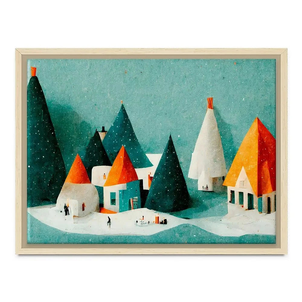 Paper Village Canvas Print Paper Village Canvas Print wall art product Treechild