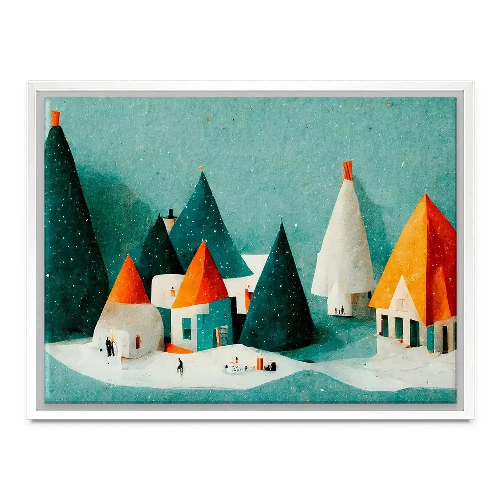 Paper Village Canvas Print Paper Village Canvas Print wall art product Treechild