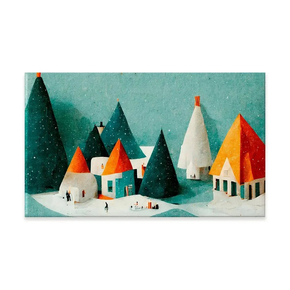 Paper Village Canvas Print Paper Village Canvas Print wall art product Treechild