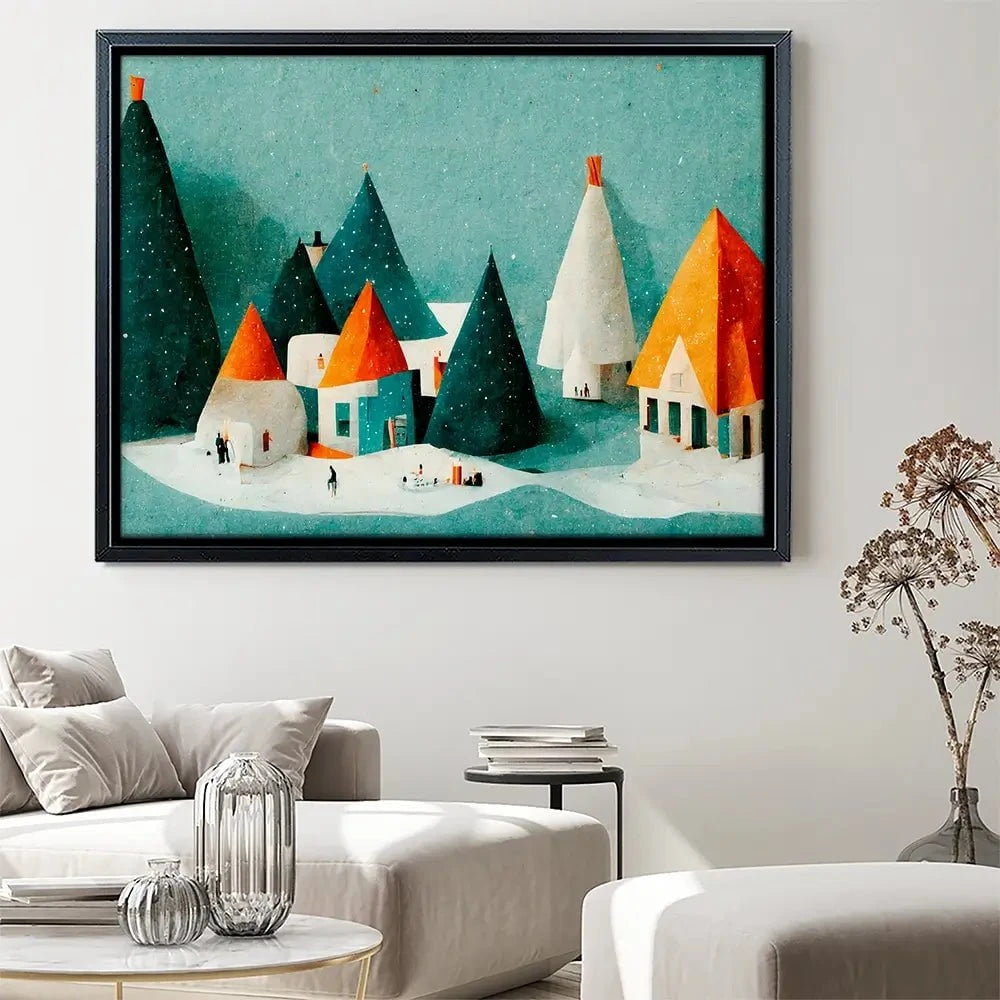Paper Village Canvas Print Paper Village Canvas Print wall art product Treechild