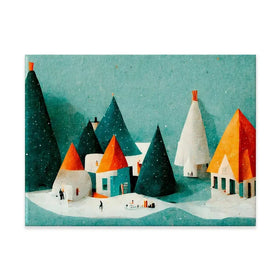 Paper Village Canvas Print Paper Village Canvas Print wall art product Treechild