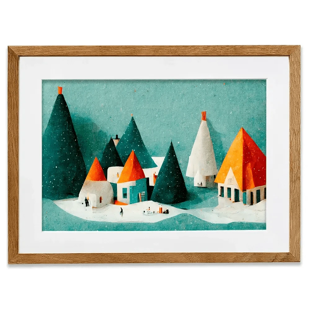 Paper Village Framed Art Print Paper Village Framed Art Print wall art product Treechild