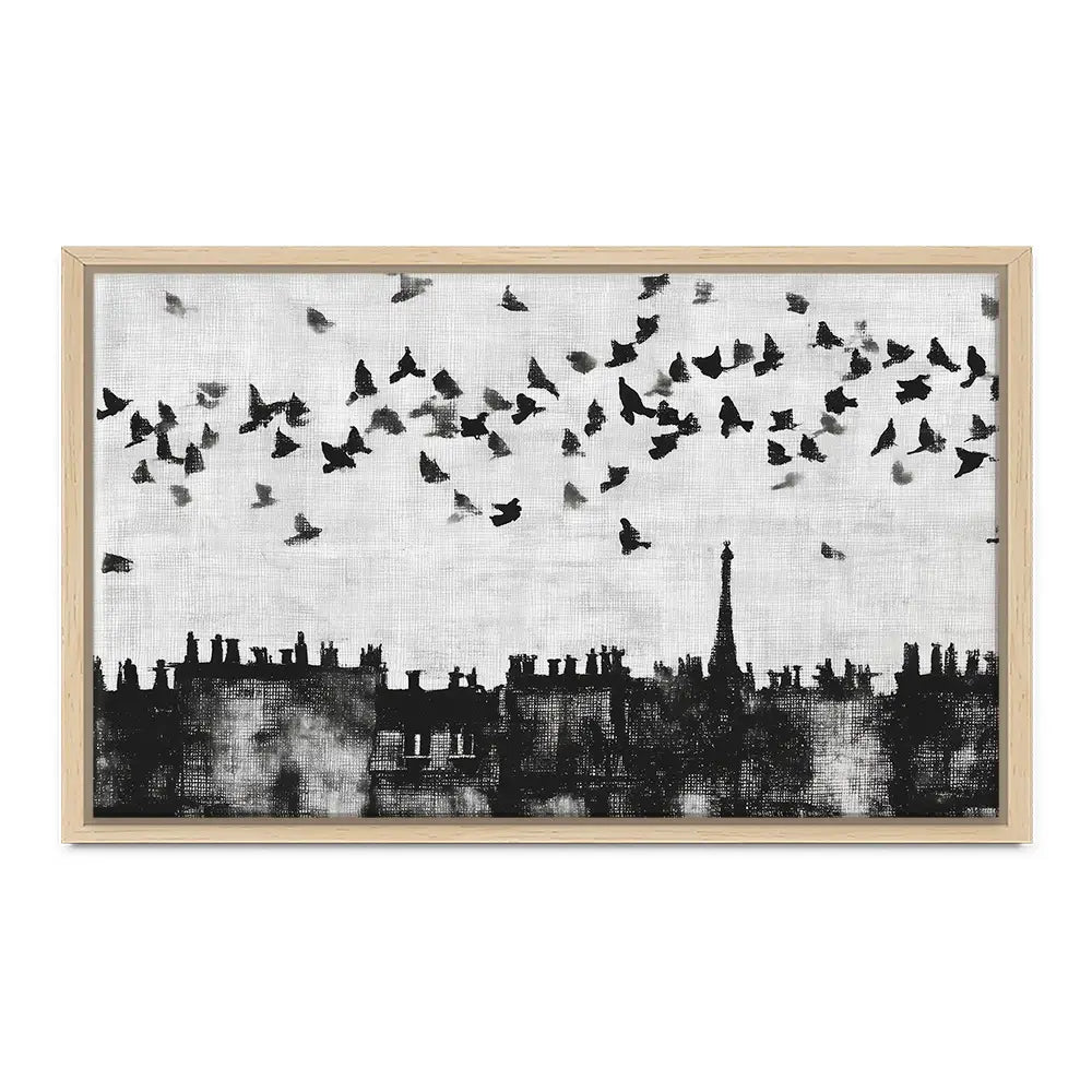 Paris Rooftops Skyline Canvas Print Paris Rooftops Skyline Canvas Print wall art product Chromatic Storm Studio