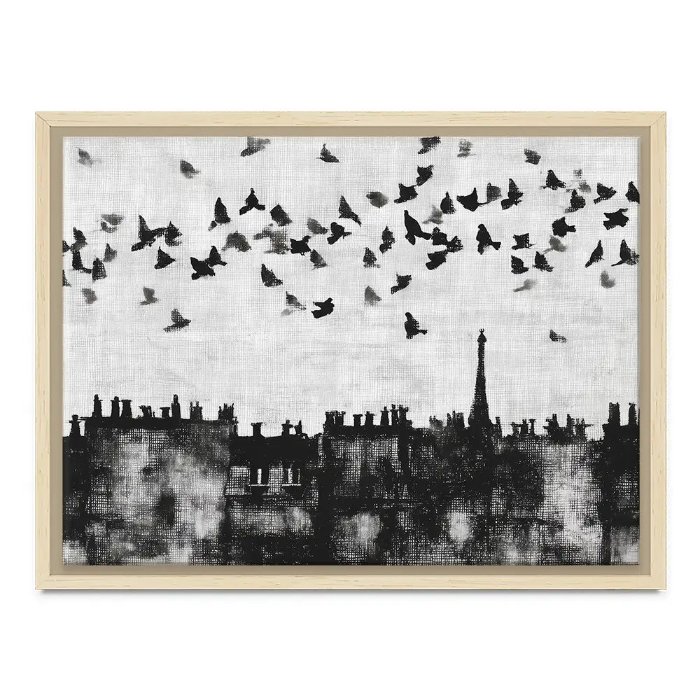 Paris Rooftops Skyline Canvas Print Paris Rooftops Skyline Canvas Print wall art product Chromatic Storm Studio