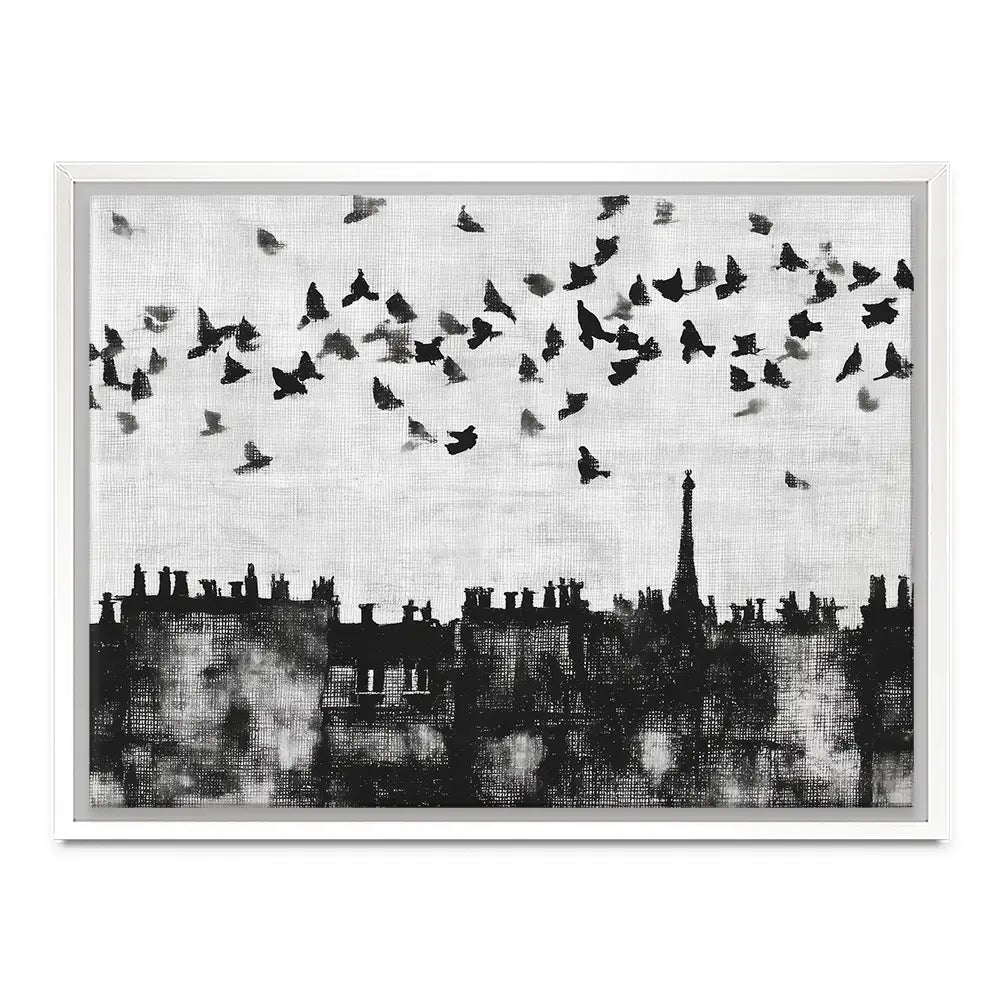 Paris Rooftops Skyline Canvas Print Paris Rooftops Skyline Canvas Print wall art product Chromatic Storm Studio