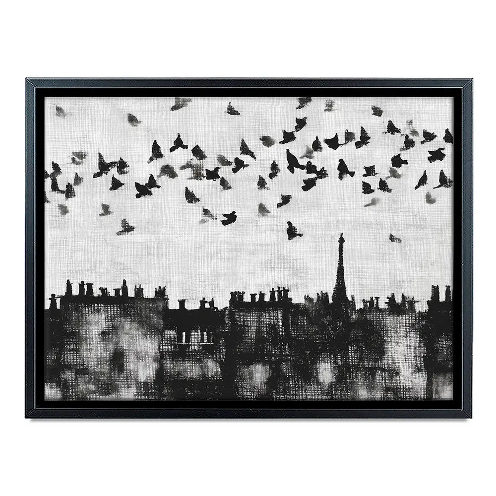 Paris Rooftops Skyline Canvas Print Paris Rooftops Skyline Canvas Print wall art product Chromatic Storm Studio