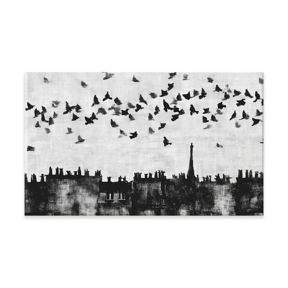 Paris Rooftops Skyline Canvas Print Paris Rooftops Skyline Canvas Print wall art product Chromatic Storm Studio