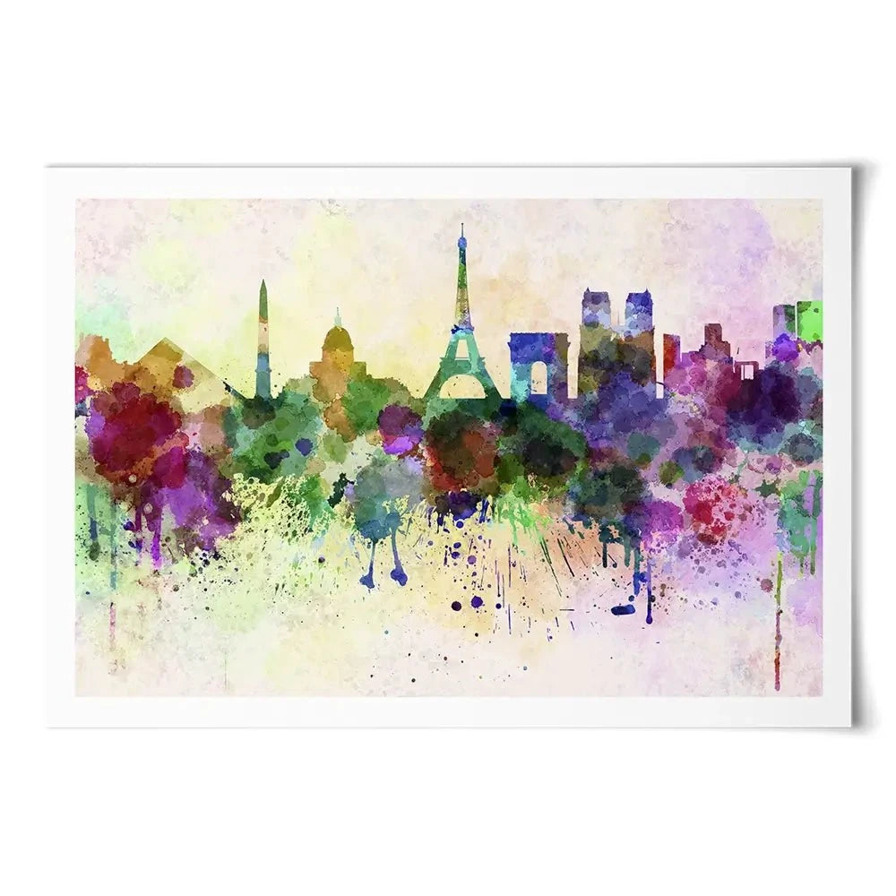 Paris Skyline Art Print Paris Skyline Art Print wall art product Cristina Romero Palma / Shutterstock