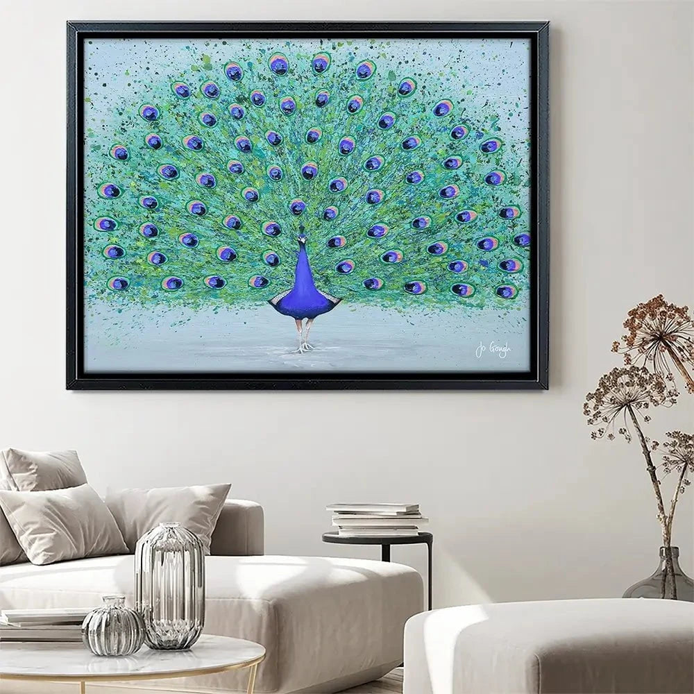 Parker The Peacock Canvas Print Parker The Peacock Canvas Print wall art product Jo Gough