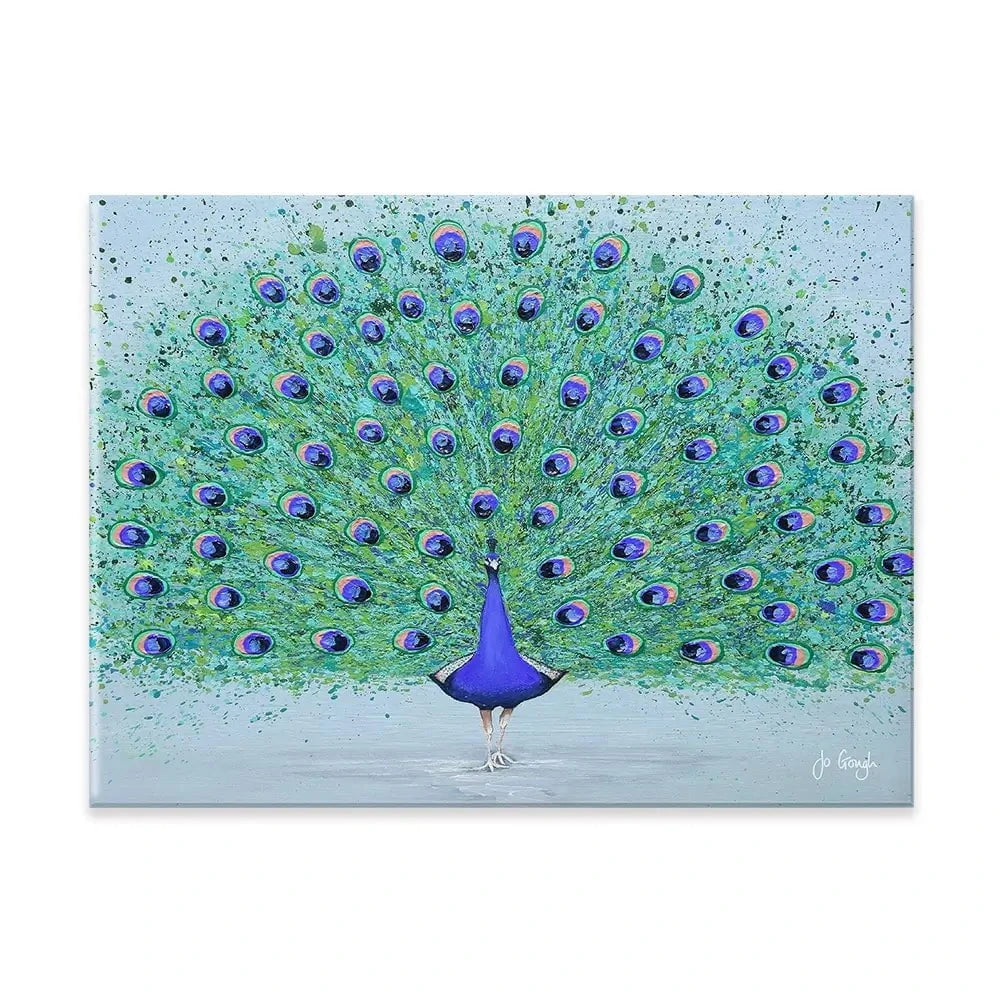 Parker The Peacock Canvas Print Parker The Peacock Canvas Print wall art product Jo Gough
