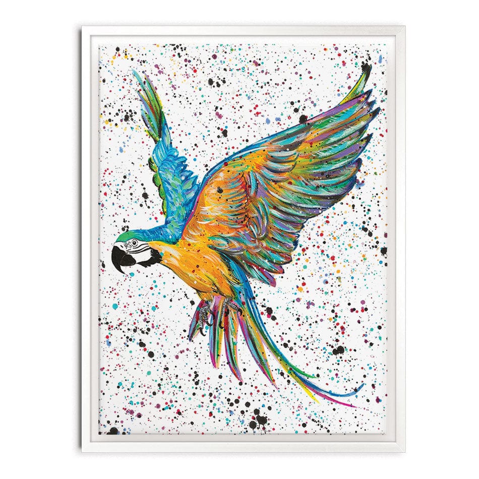 Parrot Macey Canvas Print wall art product Emma LC Art