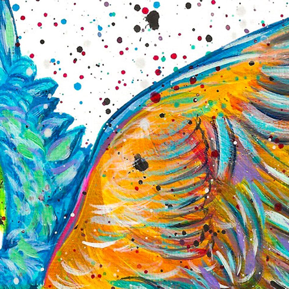 Parrot Macey Canvas Print wall art product Emma LC Art