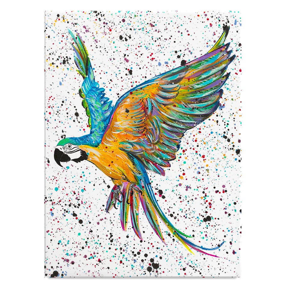 Parrot Macey Canvas Print wall art product Emma LC Art