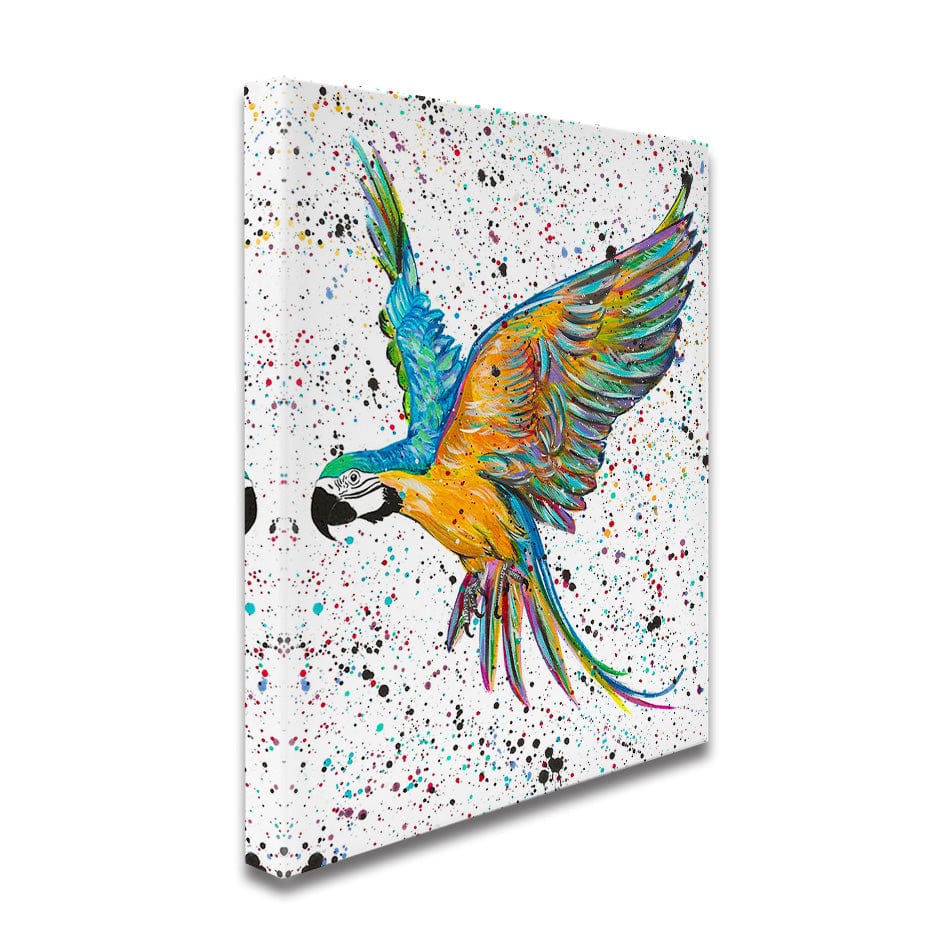 Parrot Macey Canvas Print wall art product Emma LC Art