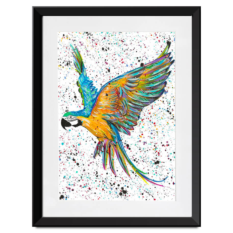 Parrot Macey Framed Art Print Parrot Macey Framed Art Print wall art product Emma LC Art