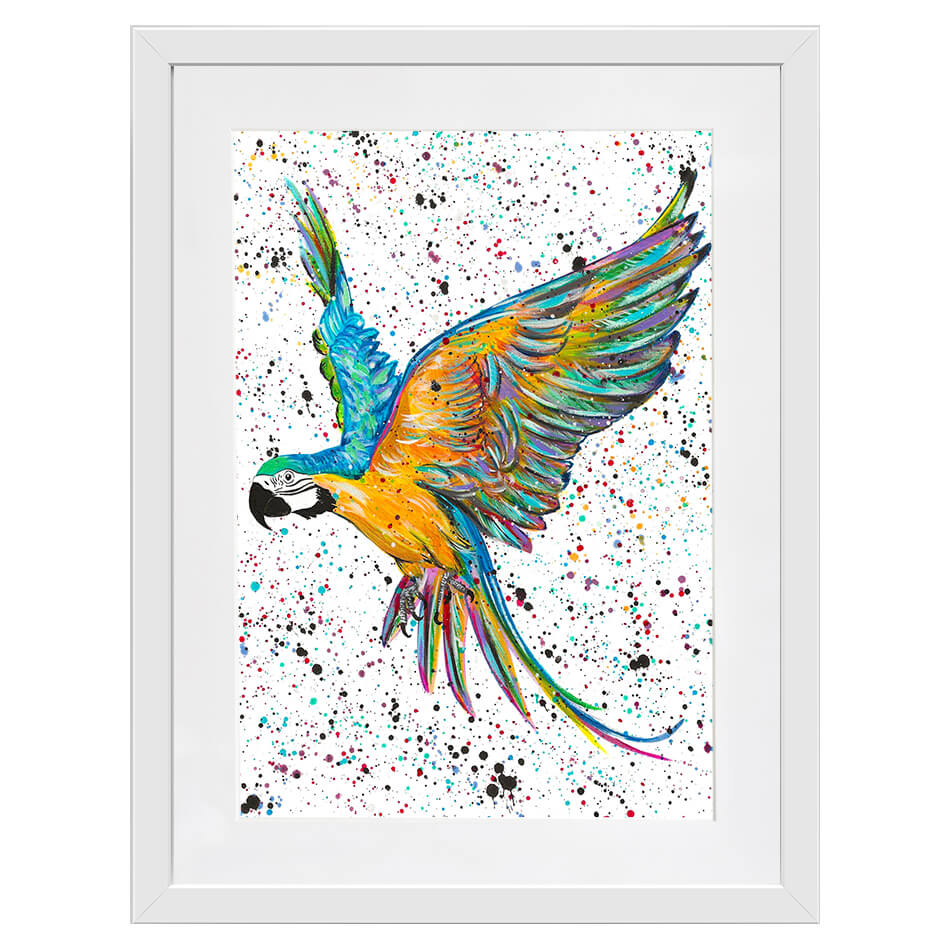 Parrot Macey Framed Art Print Parrot Macey Framed Art Print wall art product Emma LC Art