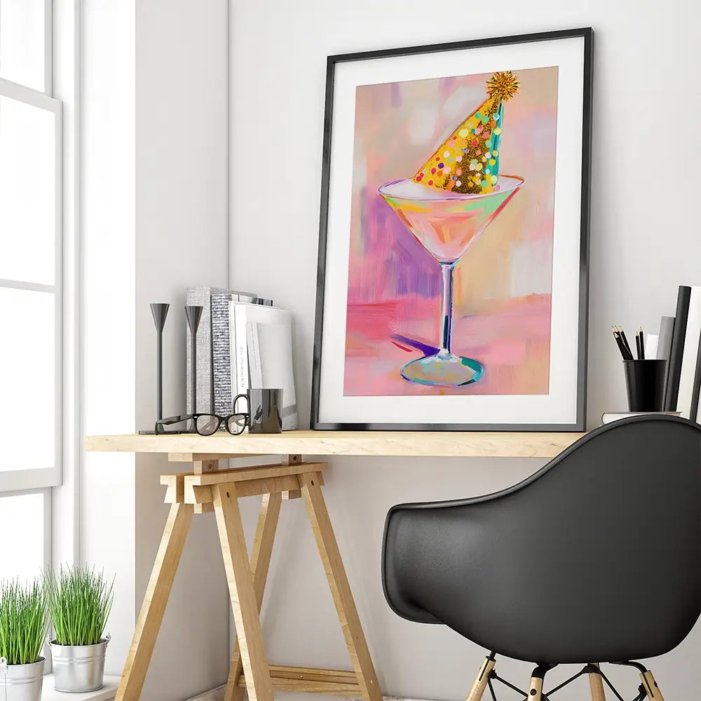 Party Cosmopolitan Framed Art Print Party Cosmopolitan Framed Art Print wall art product LSR Design Studio - Independent