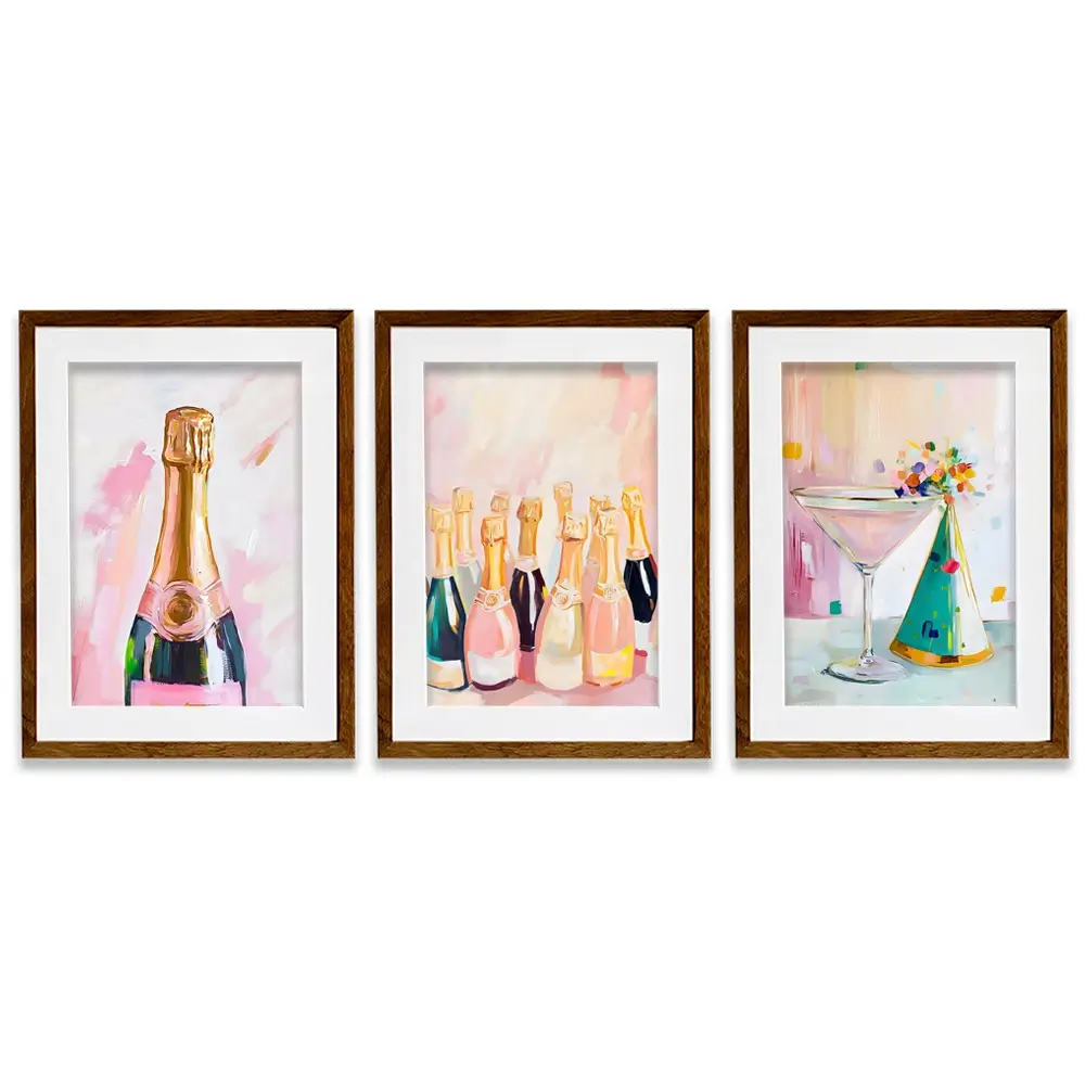 Party Girl Framed Art Print Trio Party Girl Framed Art Print Trio wall art product LSR Design Studio - Independent