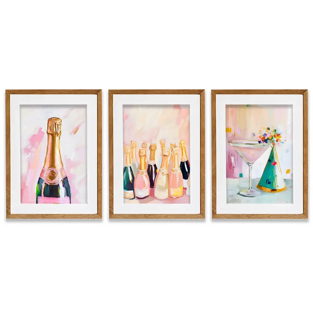 Party Girl Framed Art Print Trio Party Girl Framed Art Print Trio wall art product LSR Design Studio - Independent