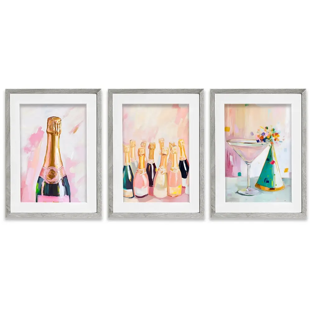 Party Girl Framed Art Print Trio Party Girl Framed Art Print Trio wall art product LSR Design Studio - Independent