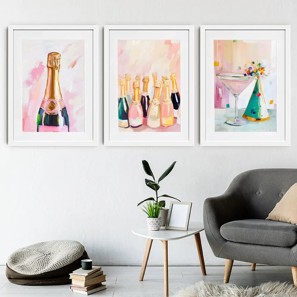 Party Girl Framed Art Print Trio Party Girl Framed Art Print Trio wall art product LSR Design Studio - Independent