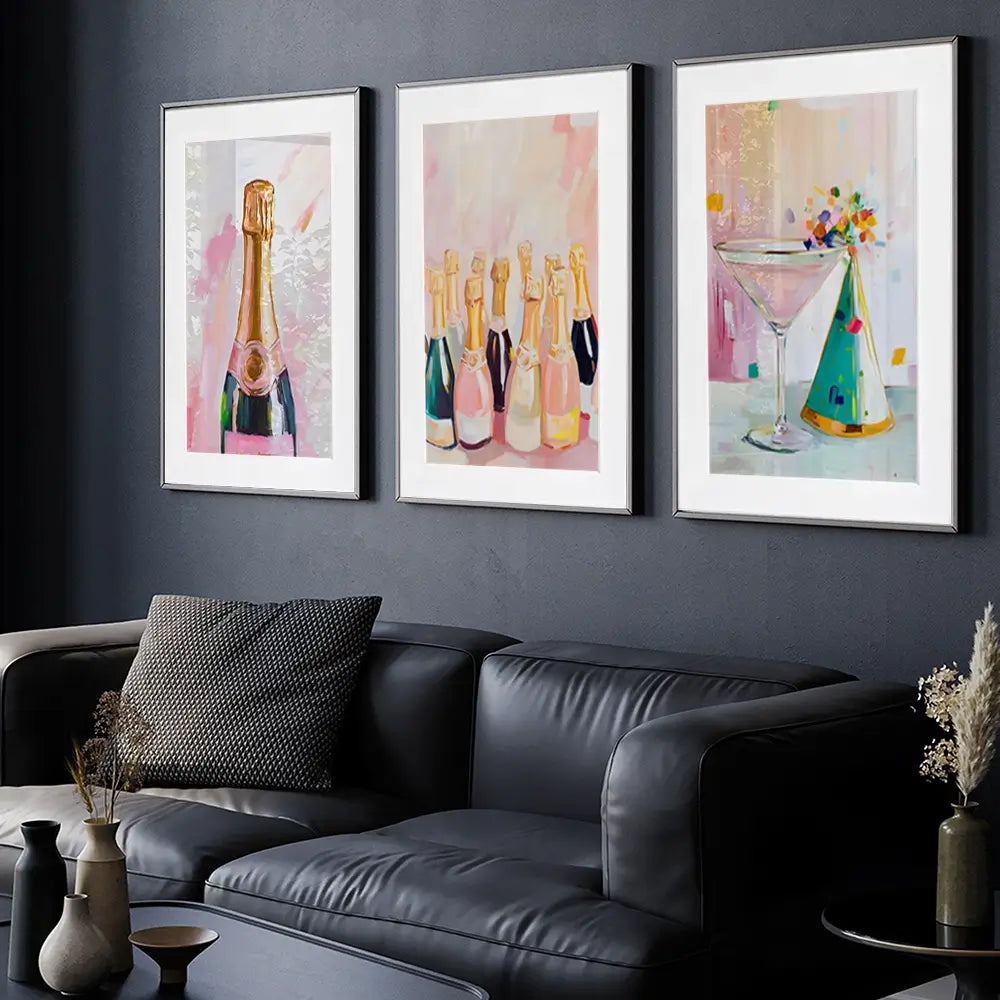 Party Girl Framed Art Print Trio Party Girl Framed Art Print Trio wall art product LSR Design Studio - Independent