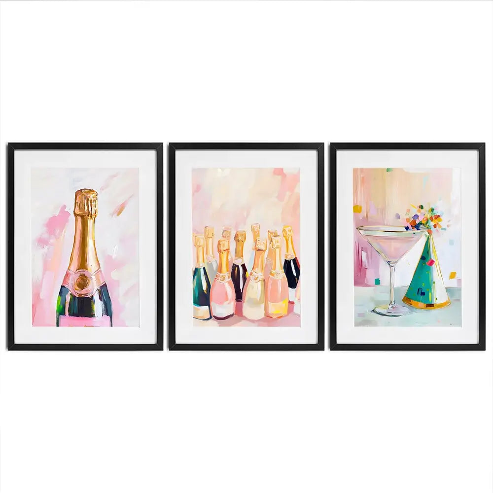Party Girl Framed Art Print Trio Party Girl Framed Art Print Trio wall art product LSR Design Studio - Independent
