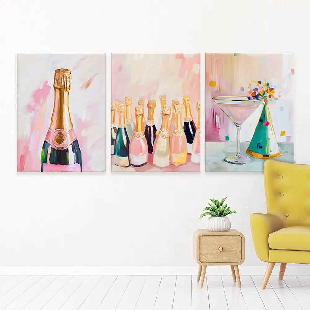 Party Girl Trio Canvas Print Party Girl Trio Canvas Print wall art product LSR Design Studio - Independent