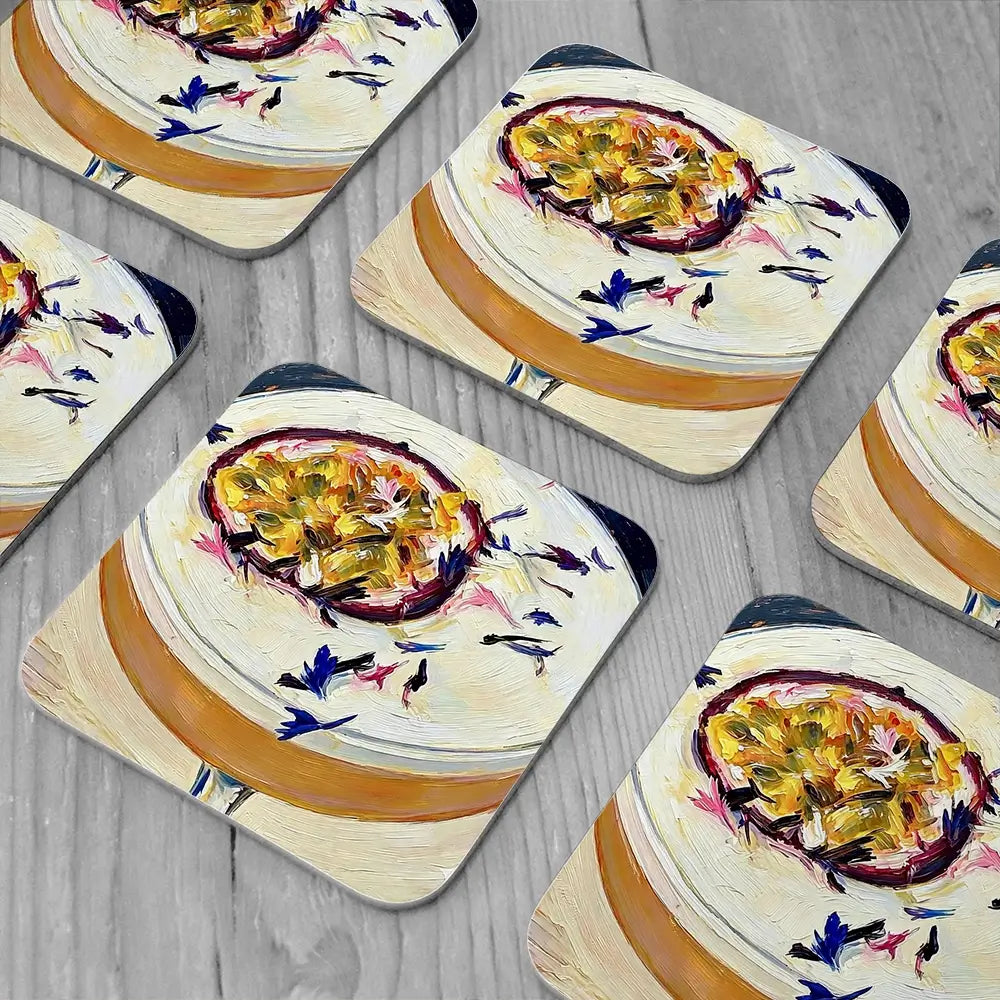 Passionfruit Daiquiri Cocktail Coaster Set Passionfruit Daiquiri Cocktail Coaster Set wall art product David Alexander Elder