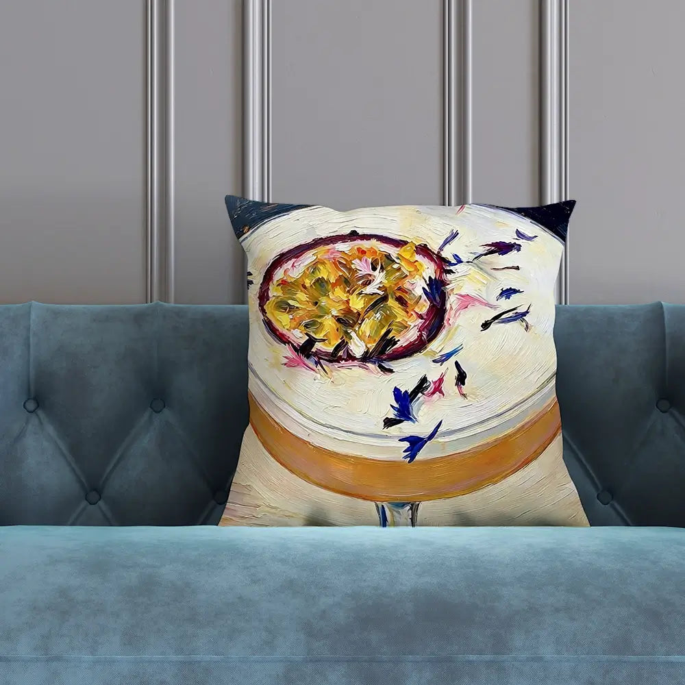 Passionfruit Daiquiri Cocktail Cushion Passionfruit Daiquiri Cocktail Cushion wall art product David Alexander Elder