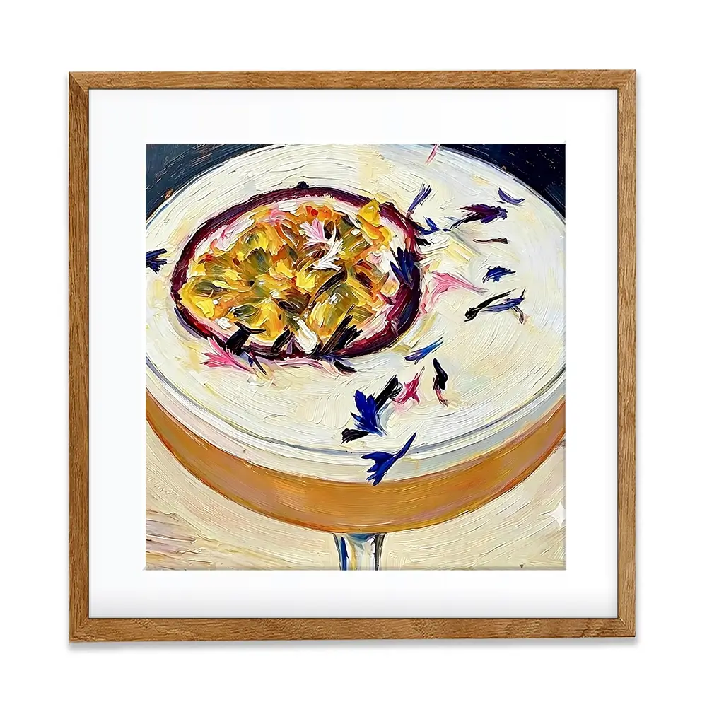 Passionfruit Daiquiri Cocktail Square Framed Art Print Passionfruit Daiquiri Cocktail Square Framed Art Print wall art product David Alexander Elder