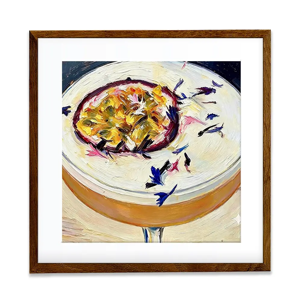 Passionfruit Daiquiri Cocktail Square Framed Art Print Passionfruit Daiquiri Cocktail Square Framed Art Print wall art product David Alexander Elder