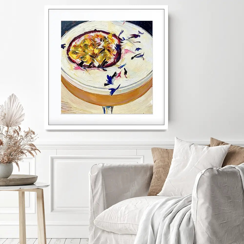 Passionfruit Daiquiri Cocktail Square Framed Art Print Passionfruit Daiquiri Cocktail Square Framed Art Print wall art product David Alexander Elder