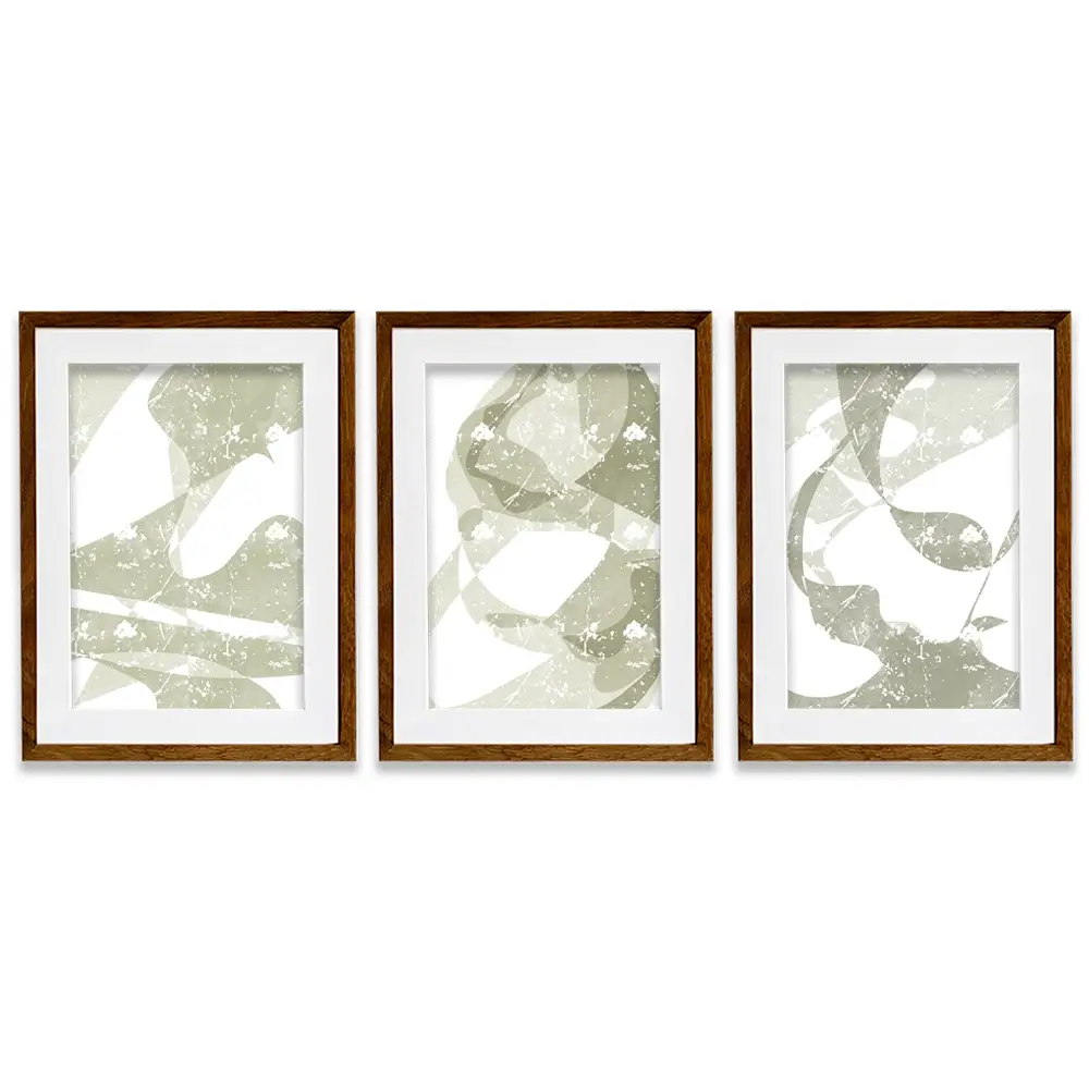 Pastel Green Framed Art Print Trio Pastel Green Framed Art Print Trio wall art product Yuli Saputra