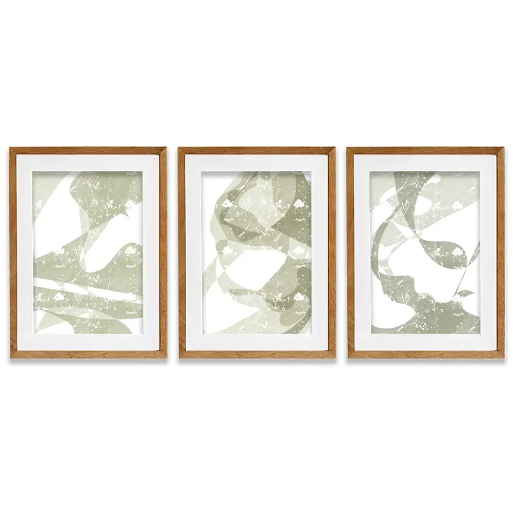 Pastel Green Framed Art Print Trio Pastel Green Framed Art Print Trio wall art product Yuli Saputra
