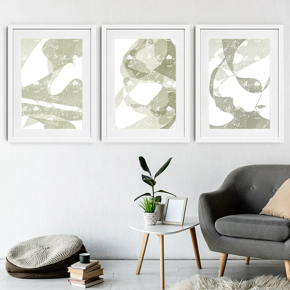 Pastel Green Framed Art Print Trio Pastel Green Framed Art Print Trio wall art product Yuli Saputra