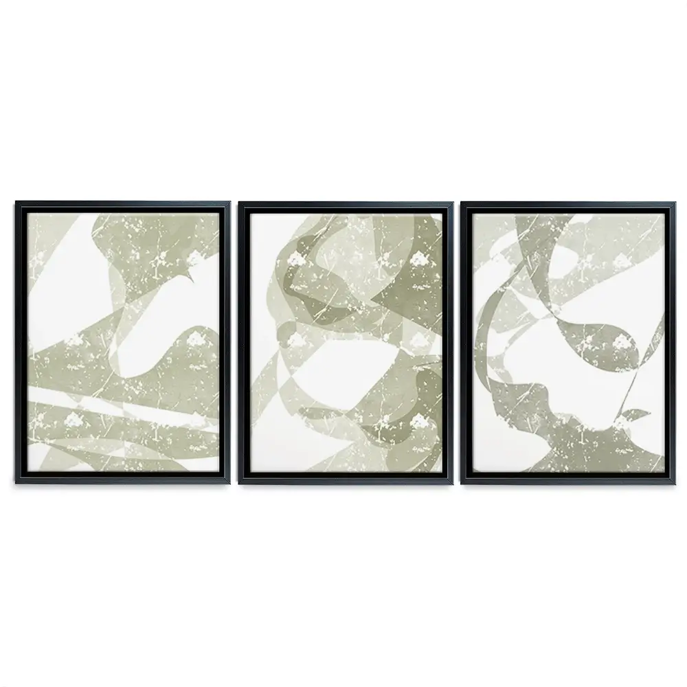 Pastel Green Trio Canvas Print Pastel Green Trio Canvas Print wall art product Yuli Saputra
