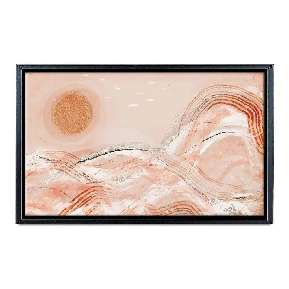 Pastel Peach Sea Canvas Print Pastel Peach Sea Canvas Print wall art product Treechild