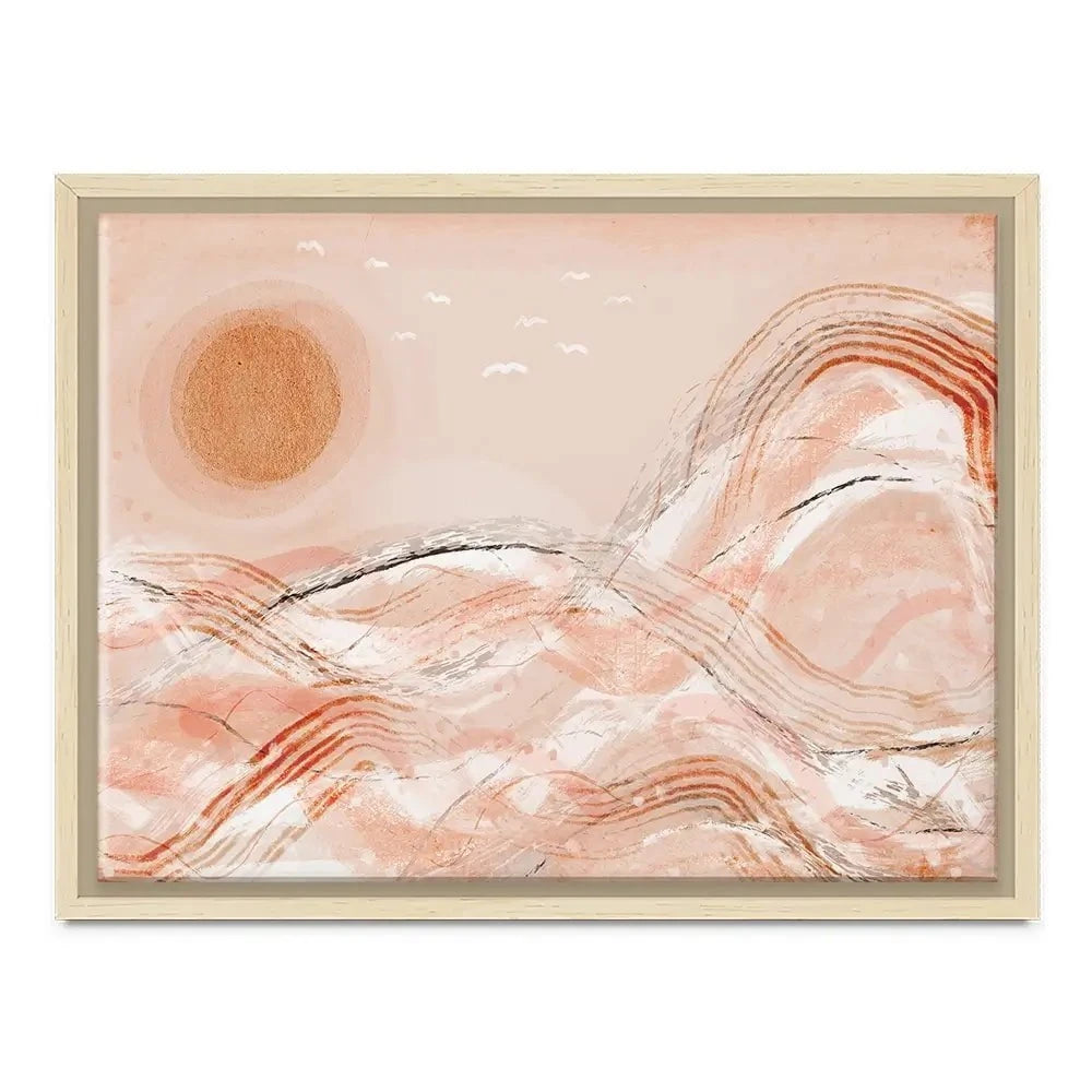 Pastel Peach Sea Canvas Print Pastel Peach Sea Canvas Print wall art product Treechild