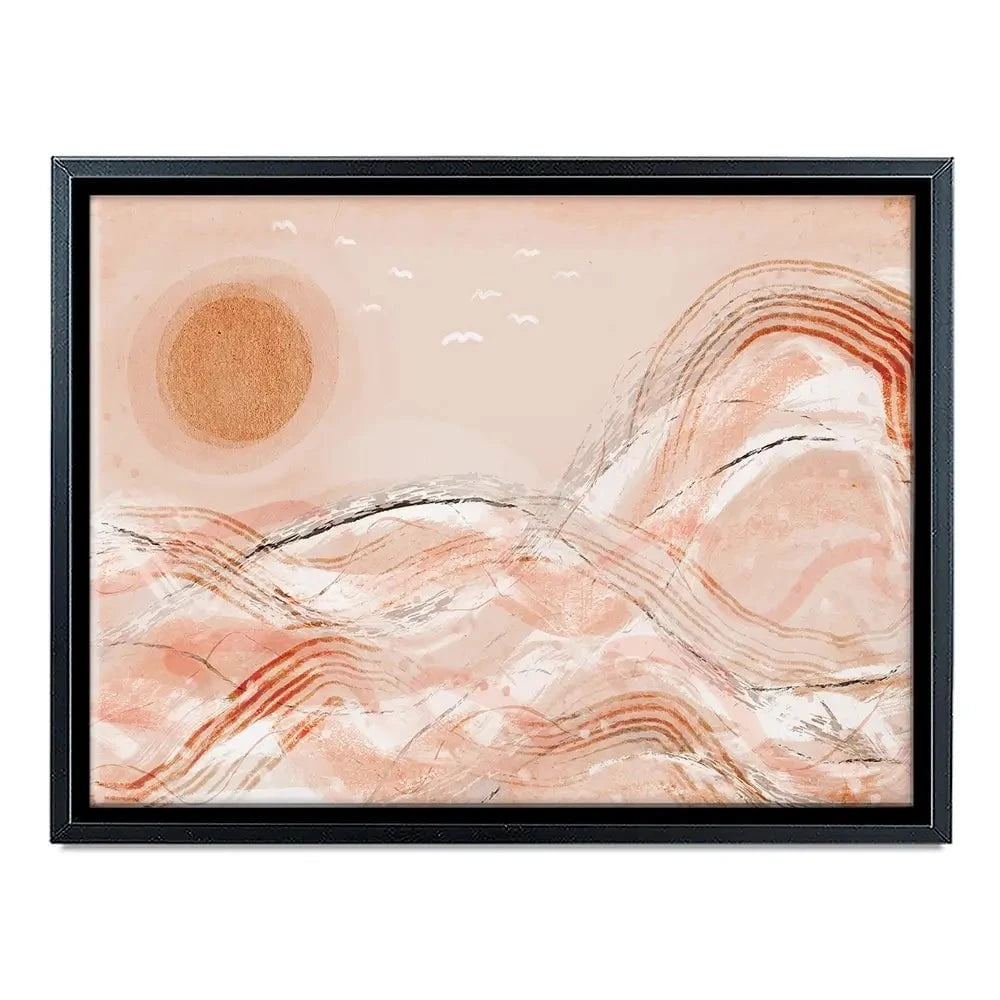 Pastel Peach Sea Canvas Print Pastel Peach Sea Canvas Print wall art product Treechild