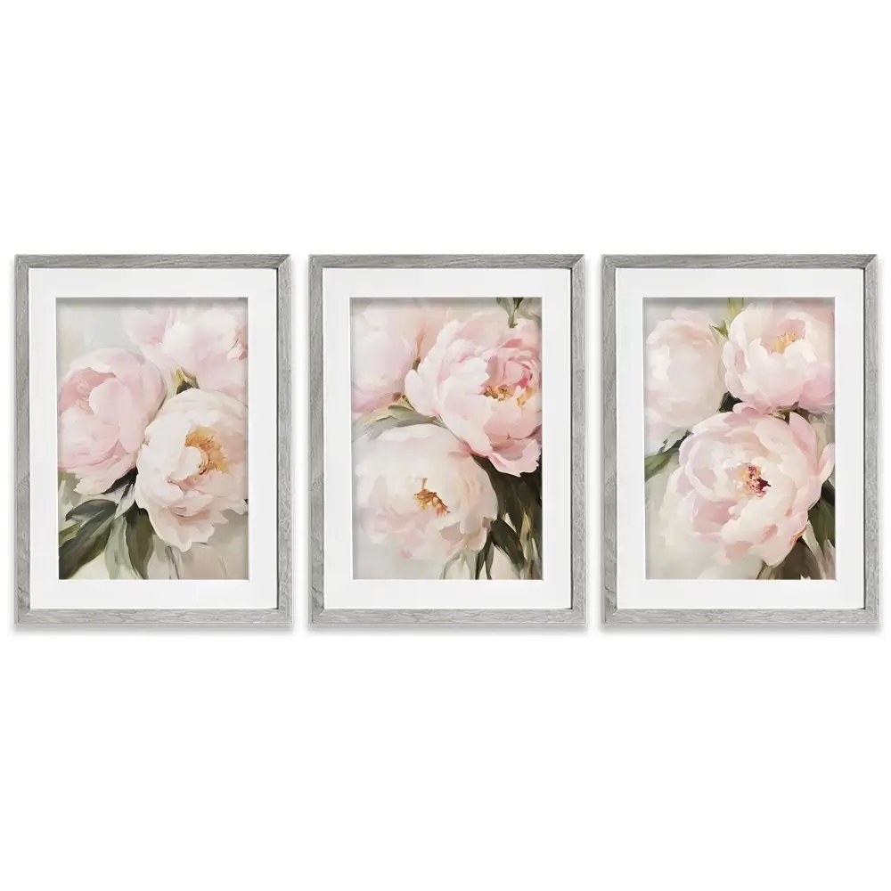Pastel Pink Secret Framed Art Print Trio Pastel Pink Secret Framed Art Print Trio wall art product IAmHomeStudio