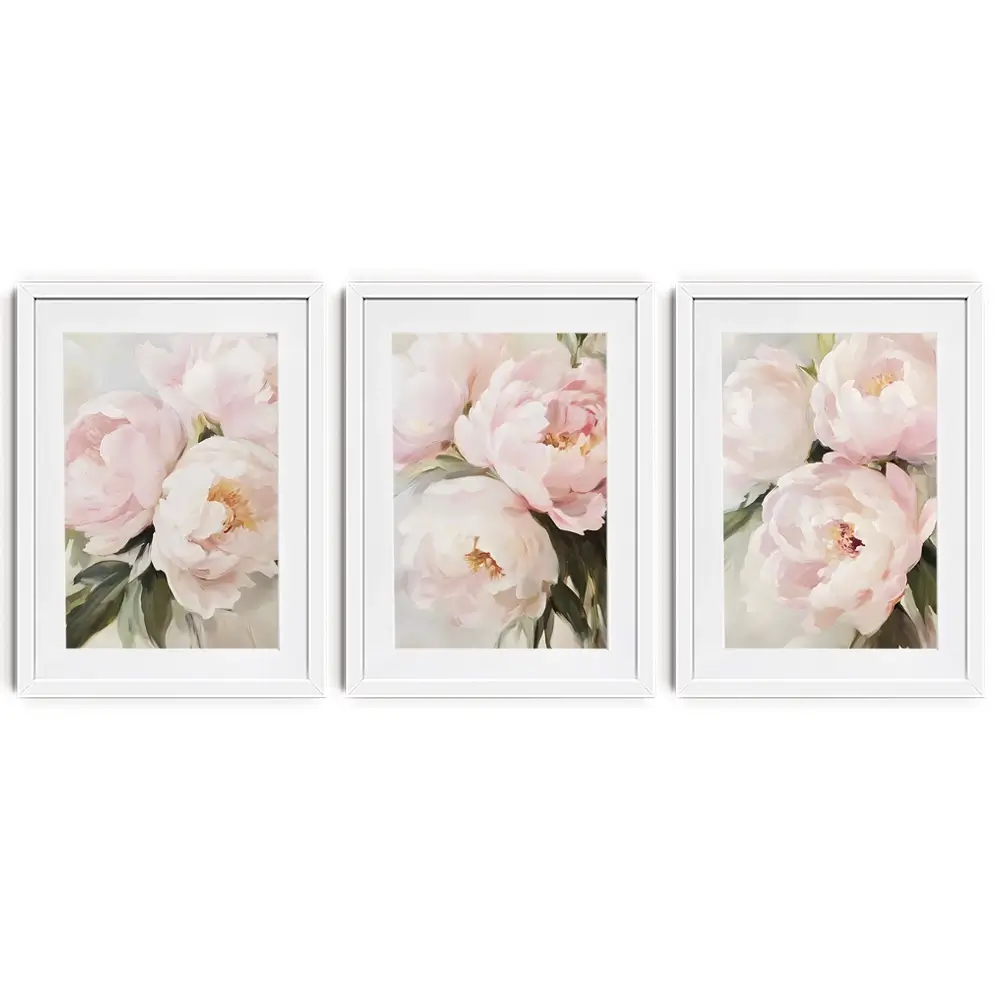 Pastel Pink Secret Framed Art Print Trio Pastel Pink Secret Framed Art Print Trio wall art product IAmHomeStudio