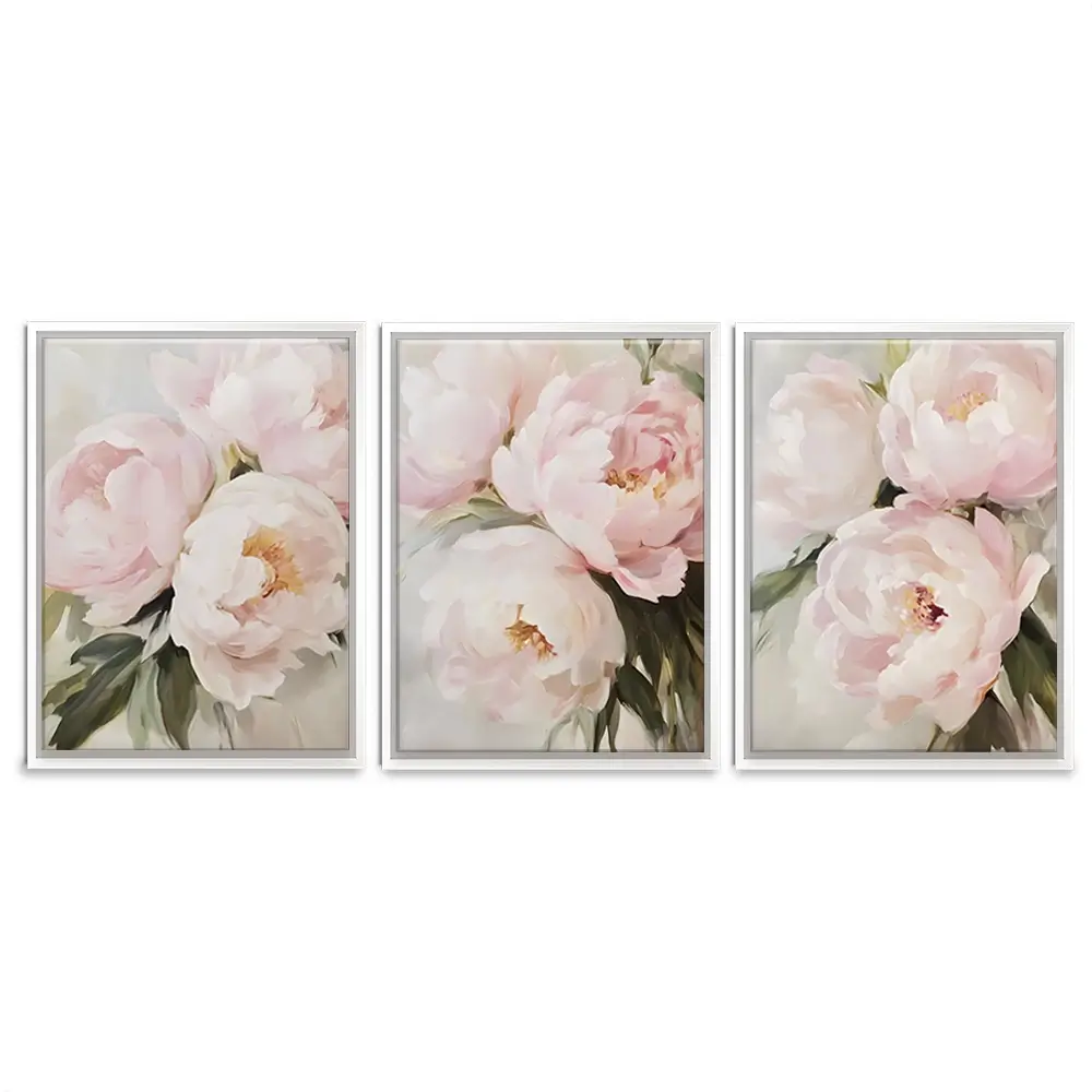 Pastel Pink Secret Trio Canvas Print Pastel Pink Secret Trio Canvas Print wall art product IAmHomeStudio