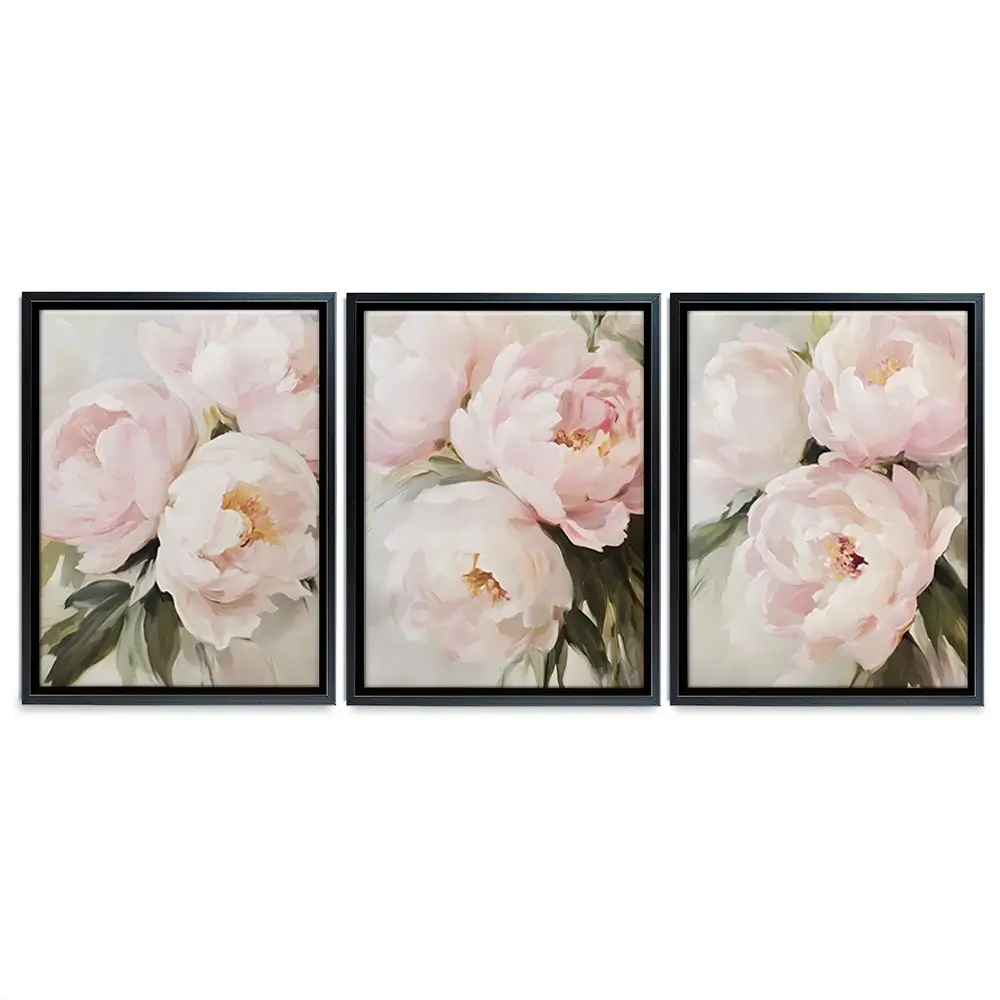 Pastel Pink Secret Trio Canvas Print Pastel Pink Secret Trio Canvas Print wall art product IAmHomeStudio