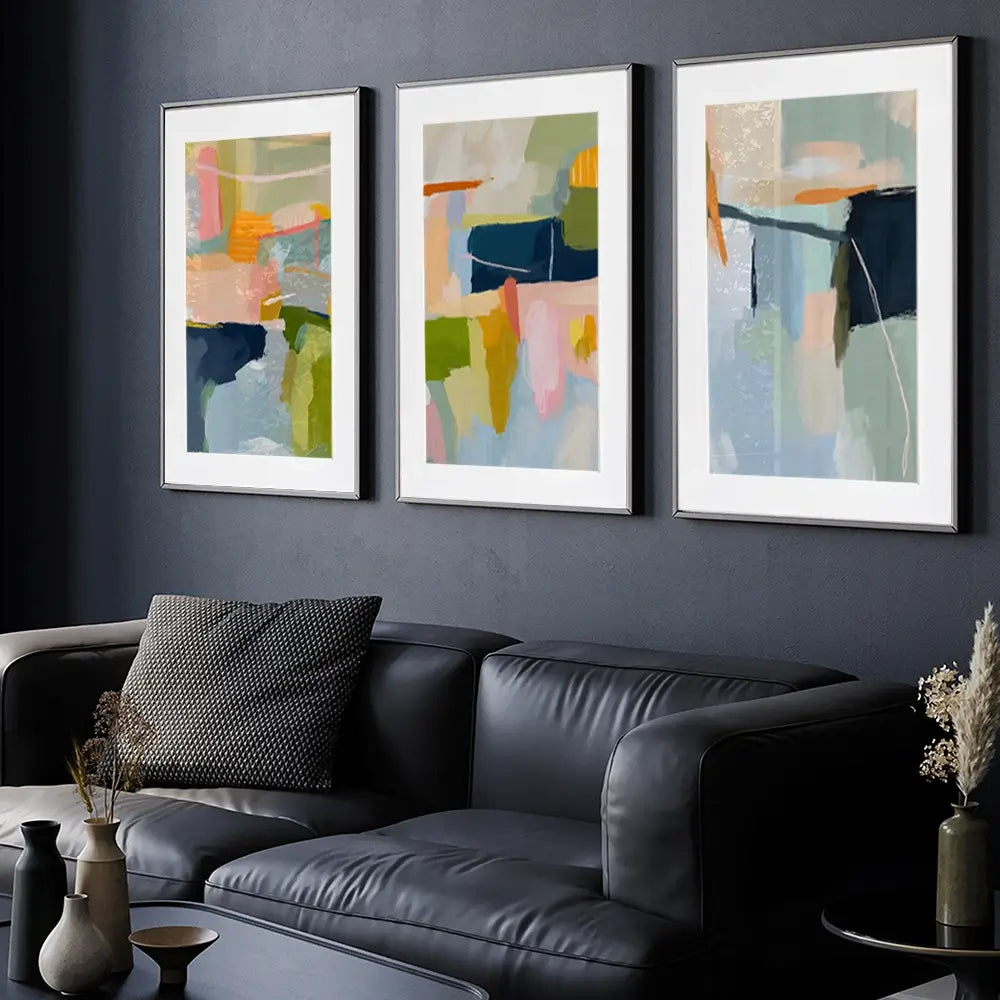 Pastel Wonder Framed Art Print Trio Pastel Wonder Framed Art Print Trio wall art product Lisa Nohren - Independent