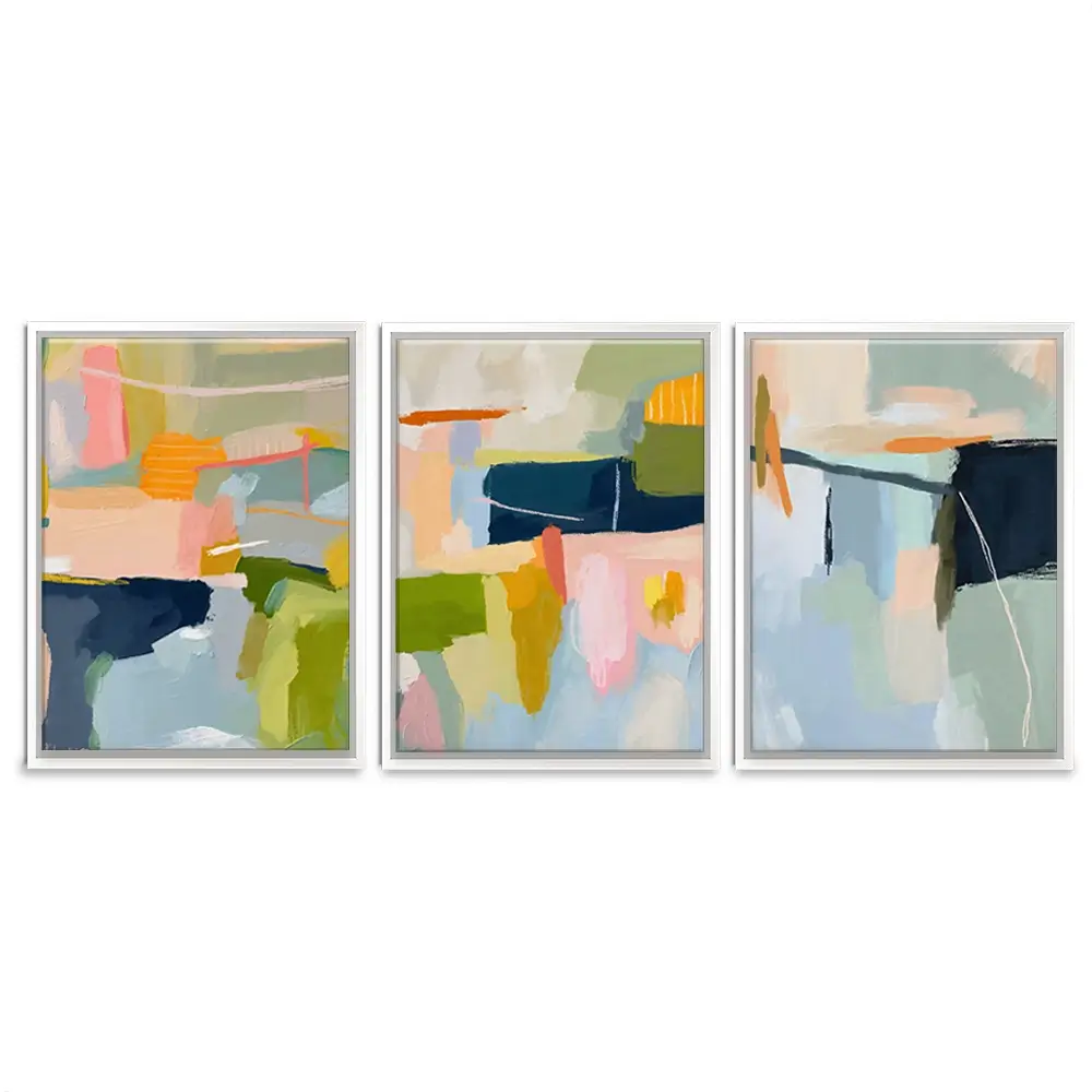 Pastel Wonder Trio Canvas Print Pastel Wonder Trio Canvas Print wall art product Lisa Nohren - Independent