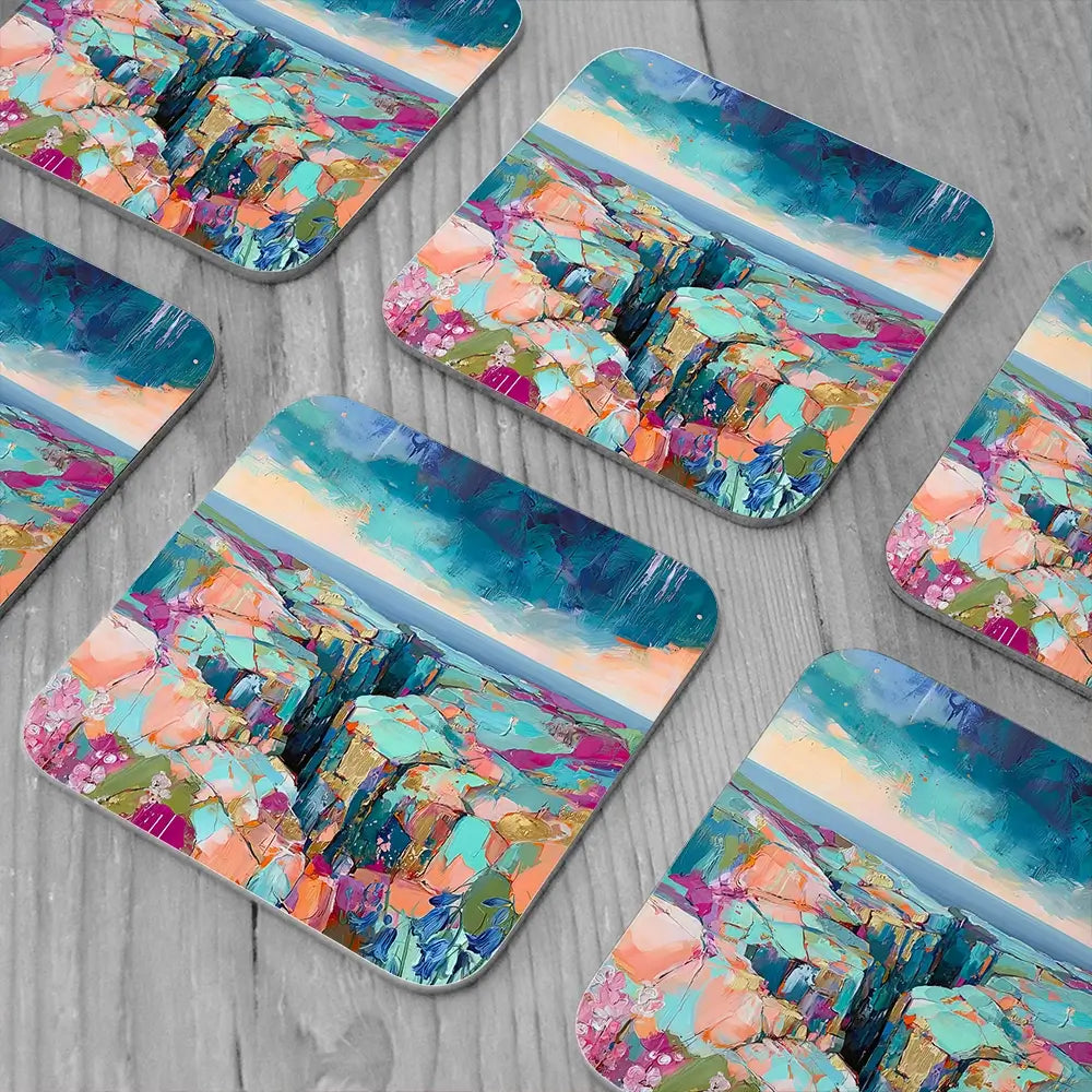 Patchwork Coast Coaster Set Patchwork Coast Coaster Set wall art product David Alexander Elder