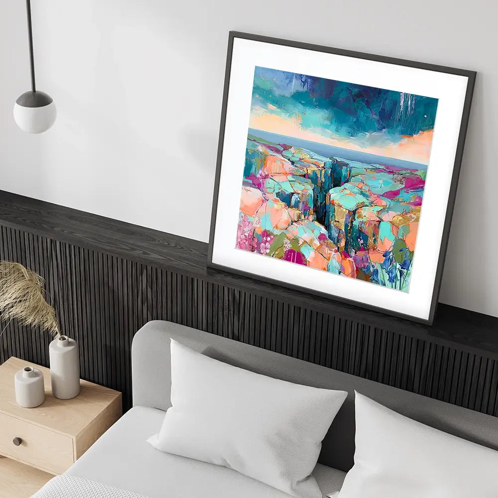 Patchwork Coast Square Framed Art Print Patchwork Coast Square Framed Art Print wall art product David Alexander Elder