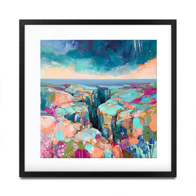 Patchwork Coast Square Framed Art Print Patchwork Coast Square Framed Art Print wall art product David Alexander Elder